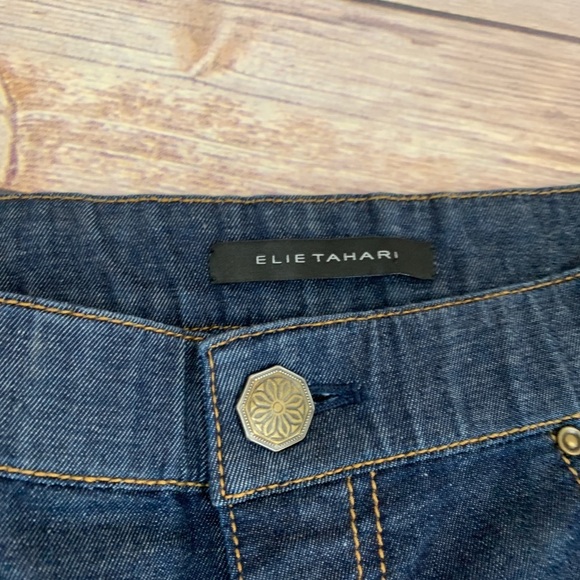 ELIE TAHARI Dark Stretch Straight Leg Jean - Picture 6 of 8